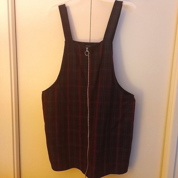 Forever 21 Dresses & Skirts - Plaid Overall Mini Dress Forever 21